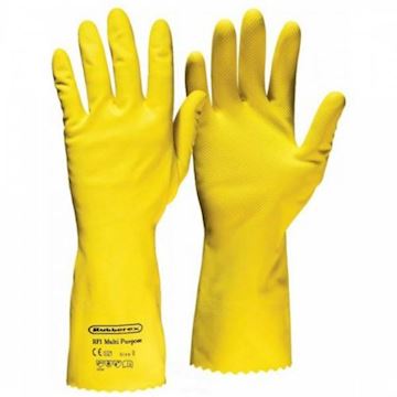 Huishoudhandschoen geel S