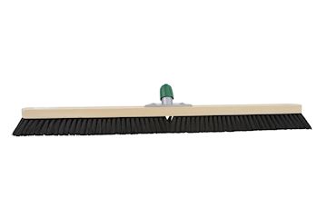 Zaalveger (FSC-hout) 100cm met steelhouder en gemengd haar