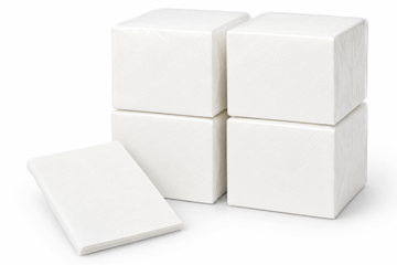 Servetten 2-laags Katrin 1/4-vouw 25 x 25cm - wit (4 x 250)