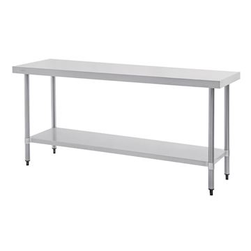 RVS werktafel zonder achteropstand Vogue 90 x 180 x 60cm
