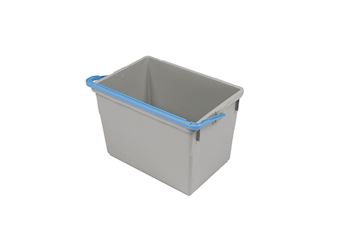 Grijze emmer Numatic met blauwe hendel (inhoud 10 liter)