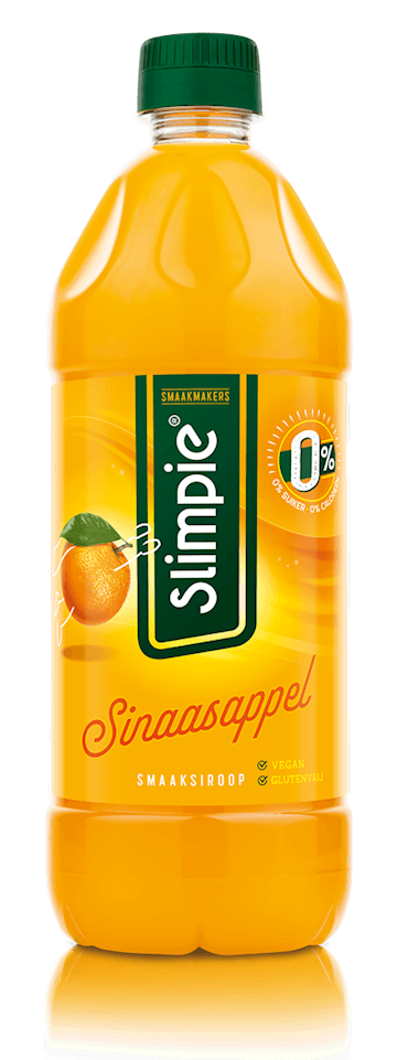 Limonadesiroop suikervrij Slimpie Sinaasappel (6 x 650ml)