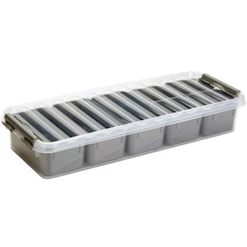 Transparante opbergbox met 7 bakjes Sunware Q-line 3,5 liter