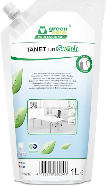 Vloerreiniger Greencare TANET uniSwitch (zak à 1 liter)